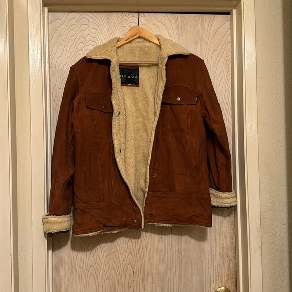 Brown leather jacket - Picture 1 of 1
